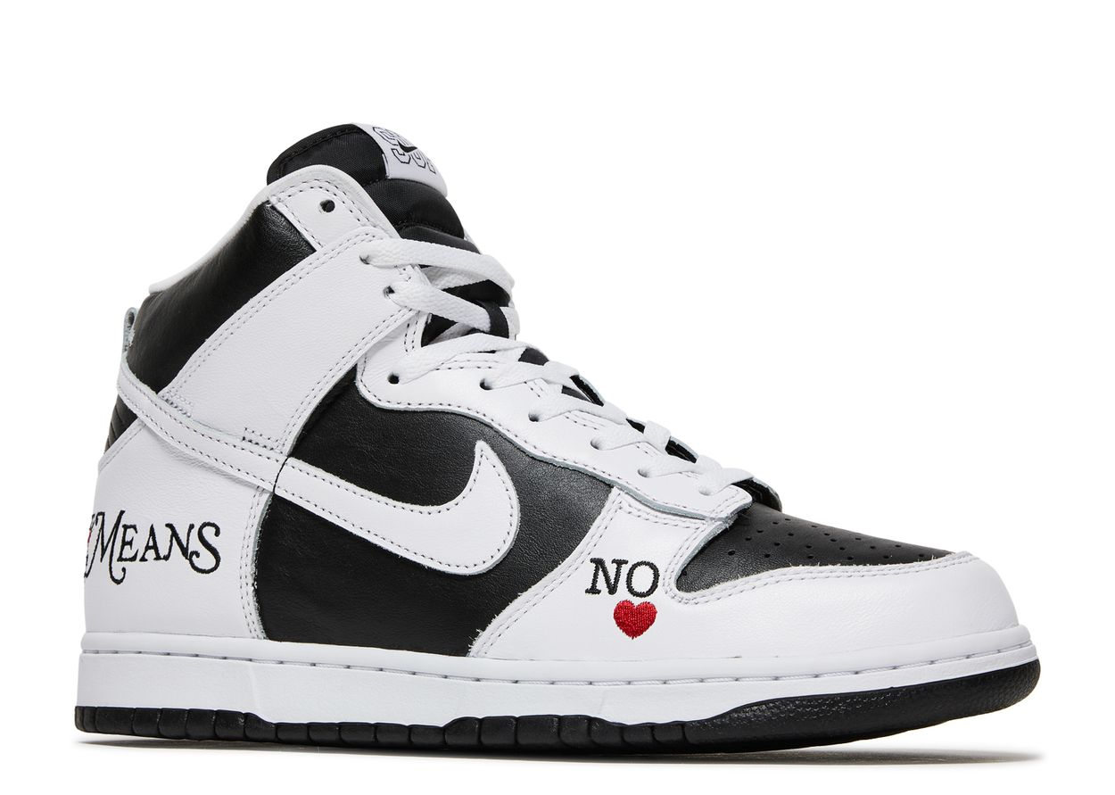 NIKE SB DUNK HIGH SUPREME BY ANY MEANS BLACK