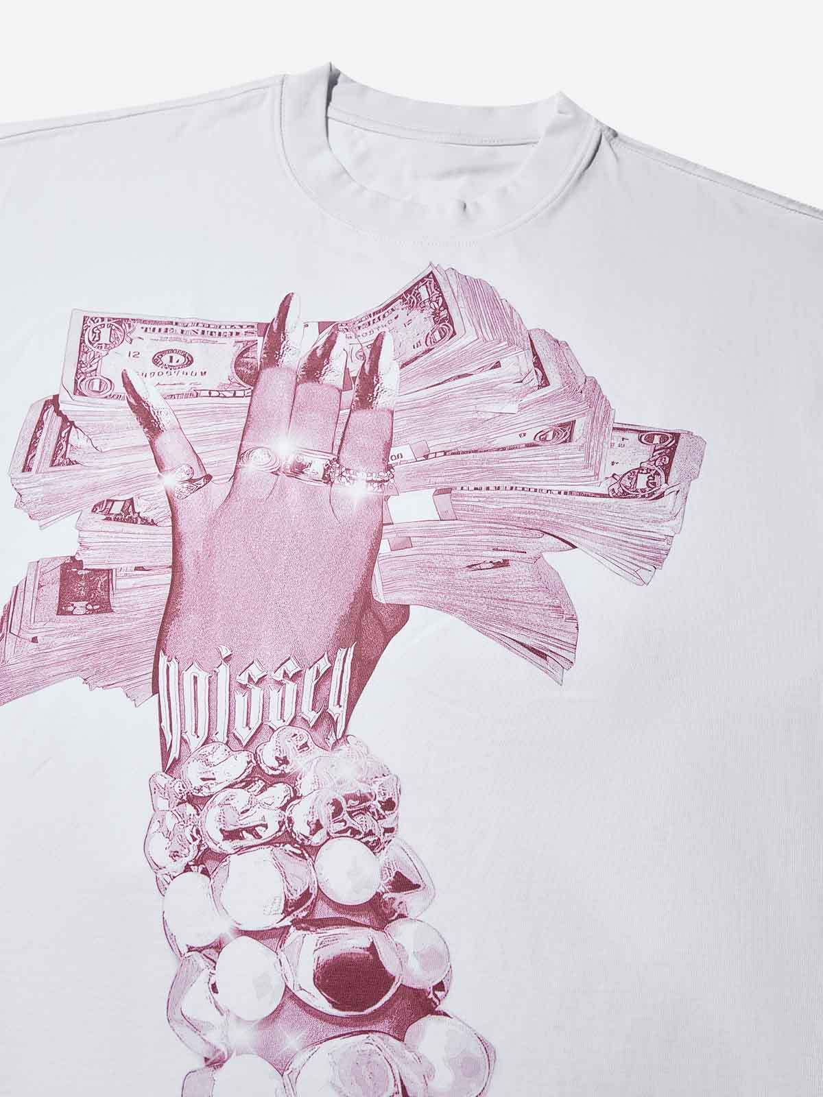MONEY HOLDING NAIL ART BOXY T-SHIRT
