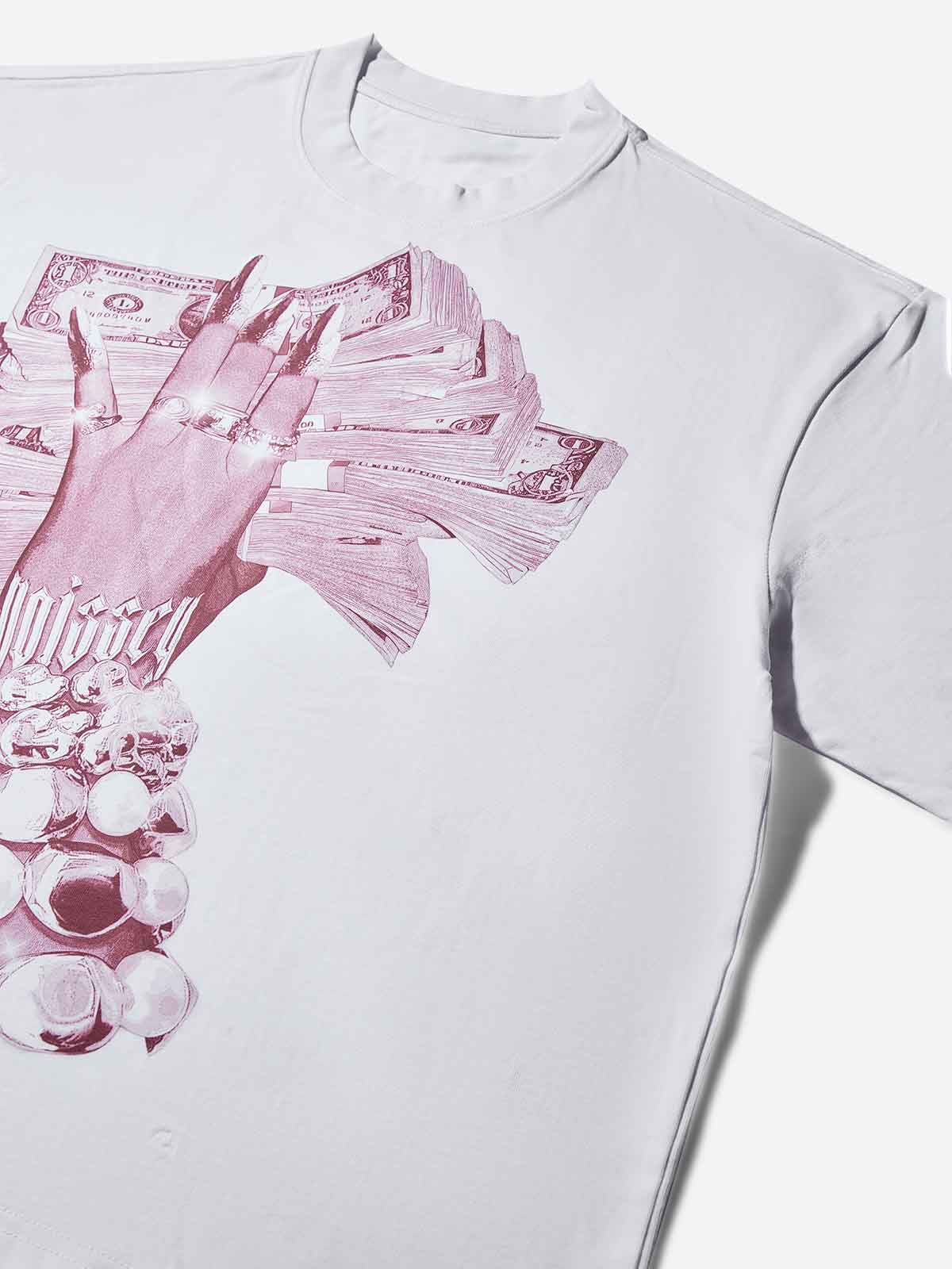 MONEY HOLDING NAIL ART BOXY T-SHIRT