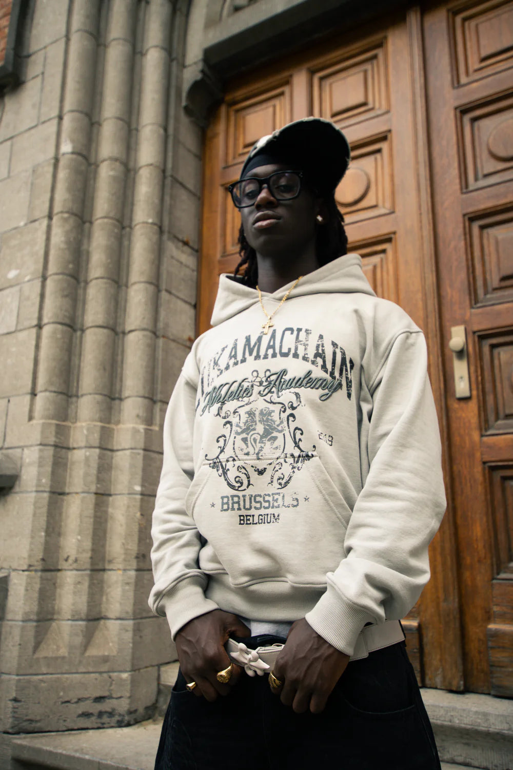 LUKAMACHAIN BRUSSELS HOODIE GREY