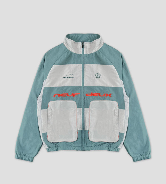 NEUFDEUX DIAMOND RIPSTOP JACKET BLUE