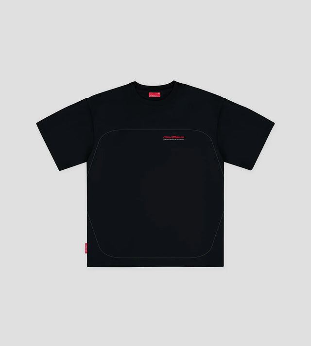 NEUFDEUX DEVISION TEE BLACK