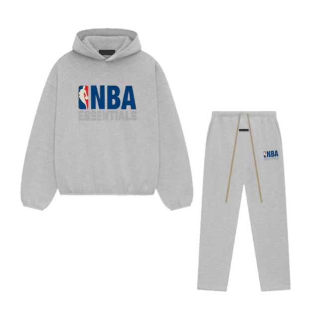 FEAR OF GOD ESSENTIALS NBA HEATHER GREY FULL SET