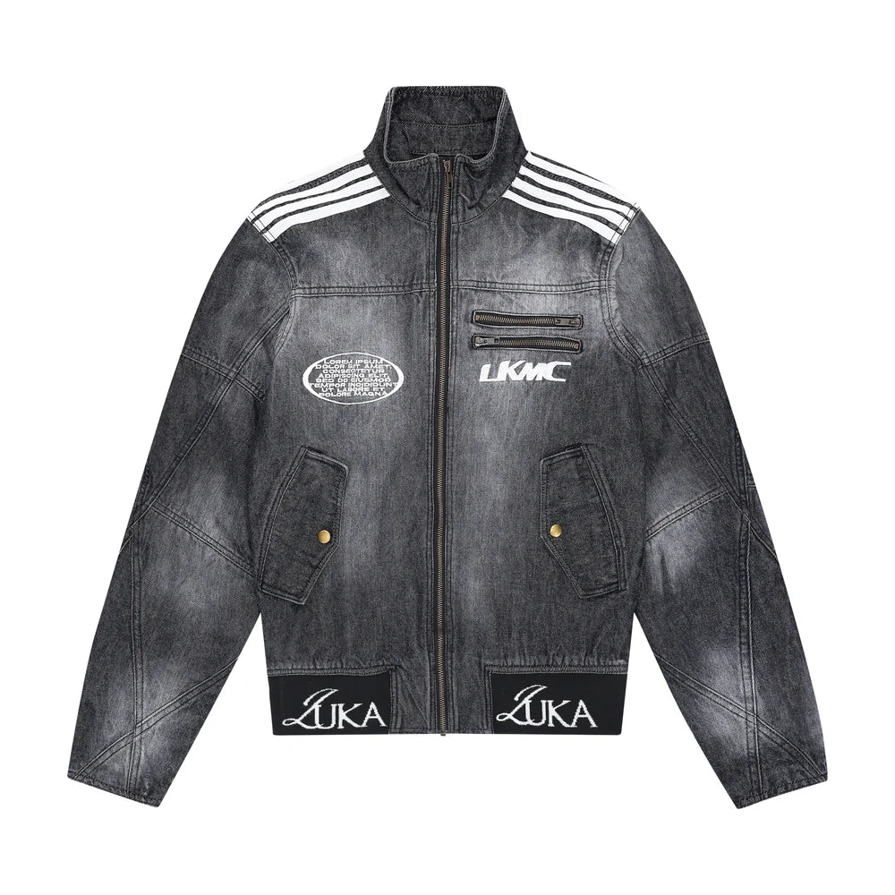 LUKAMACHAIN DENIM JACKET BLACK