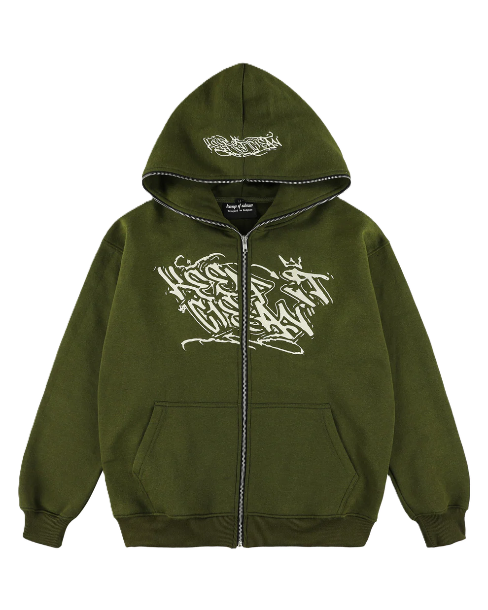 KEEP IT CLEAN SIXT SENSE FULL ZIPPER MOSS GREEN