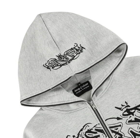 KEEP IT CLEAN SIXT SENSE FULL ZIPPER GREY