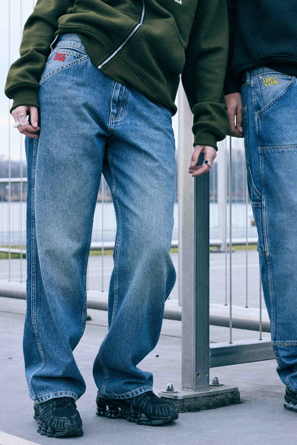 KEEP IT CLEAN RELAXED PANTS VINTAGE BLUE