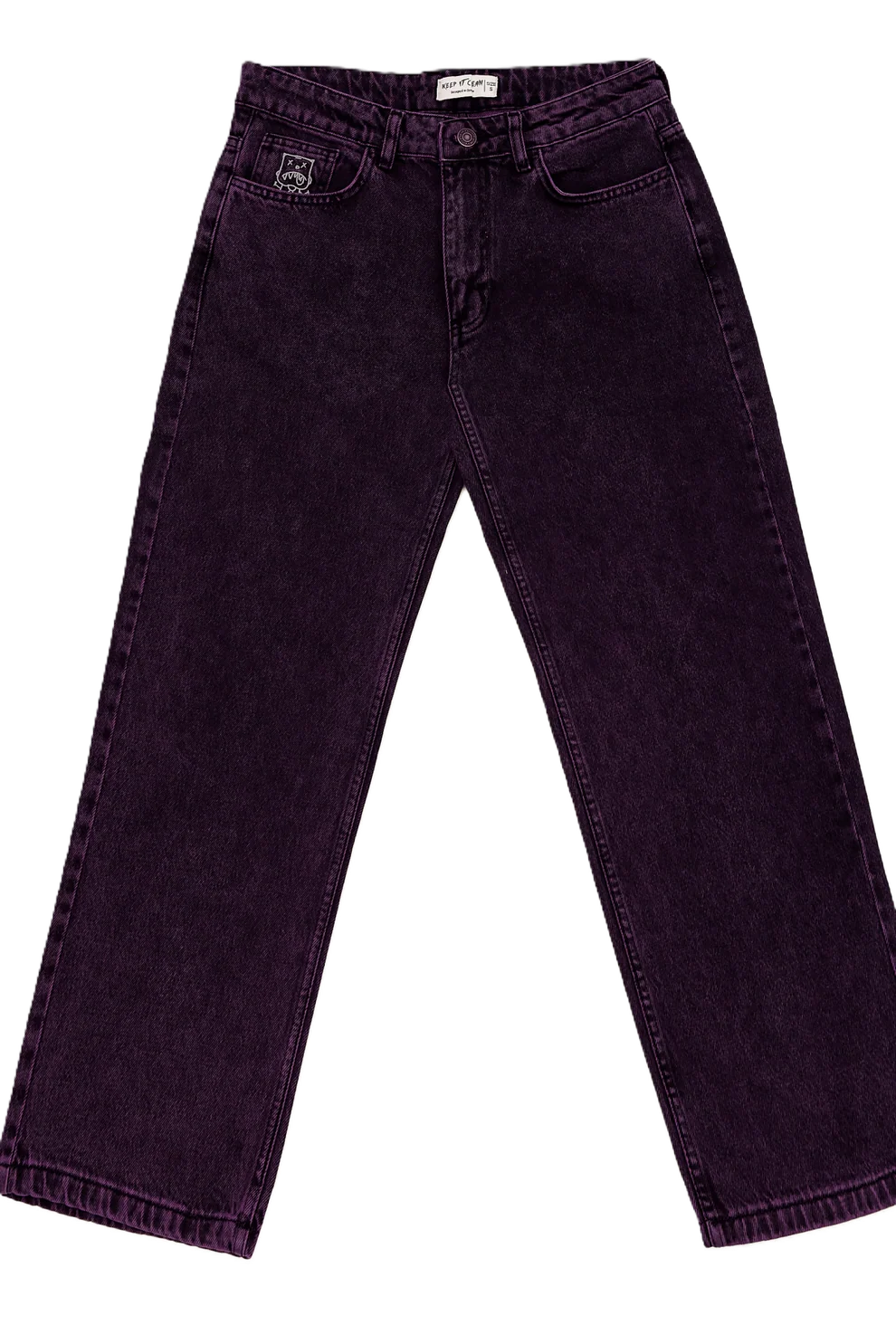 KEEP IT CLEAN LOOSE PANTS PURPLE OVERDYE