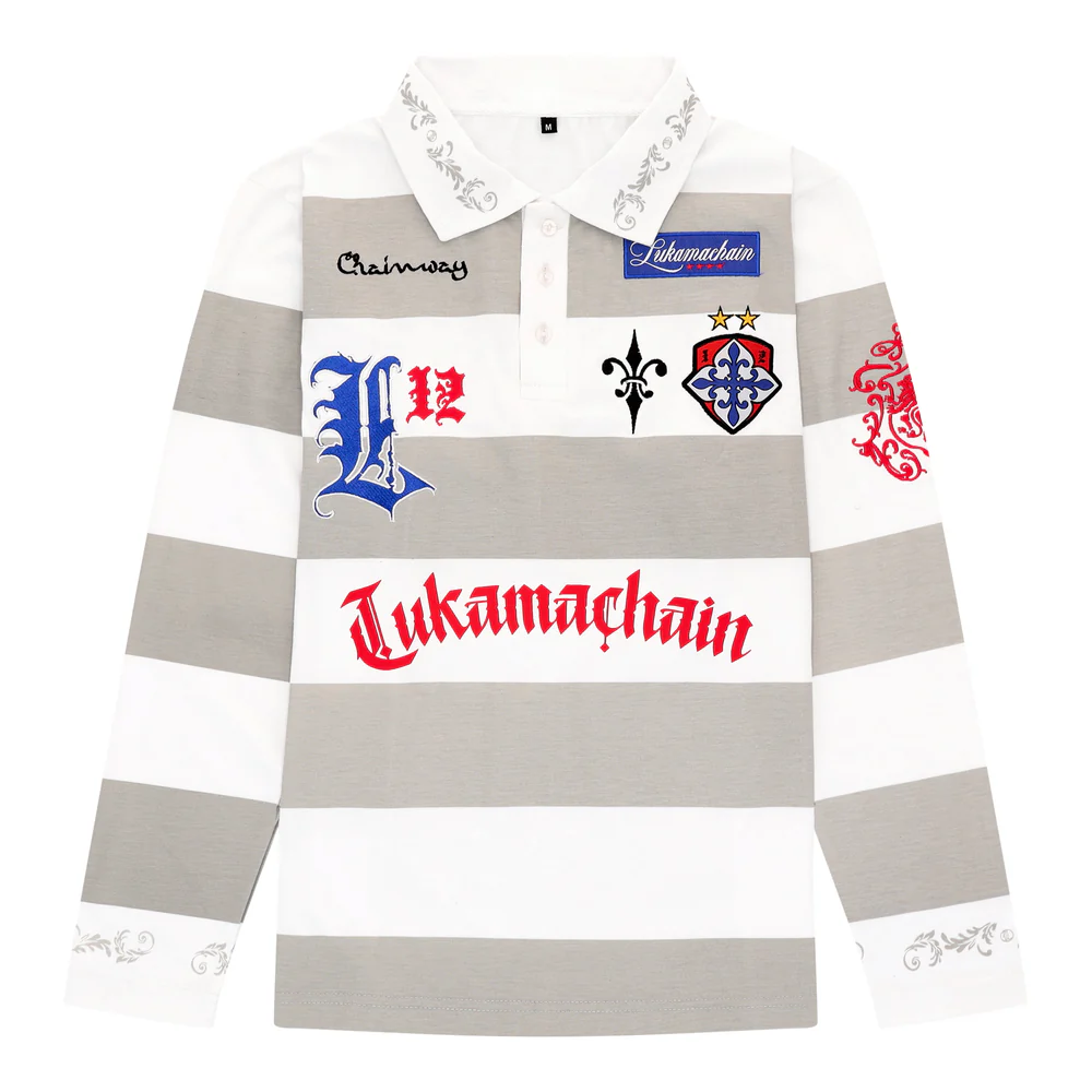 LUKAMACHAIN LONG SLEEVE POLO GREY