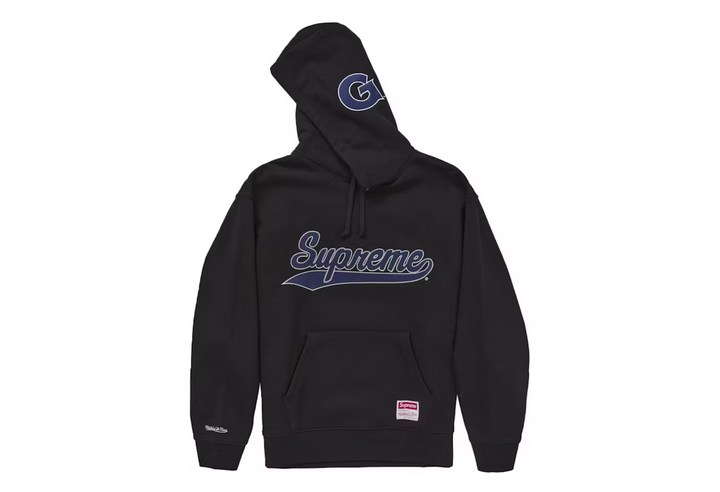 SUPREME MITCHEL & NESS NCAA HOODIE BLACK
