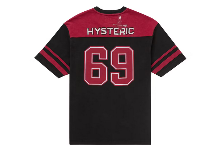 SUPREME HYSTERIC GLAMOUR 69 FOOTBALL TOP BLACK