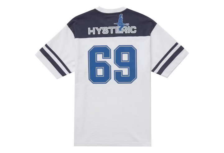 SUPREME HYSTERIC GLAMOUR 69 FOOTBALL TOP WHITE