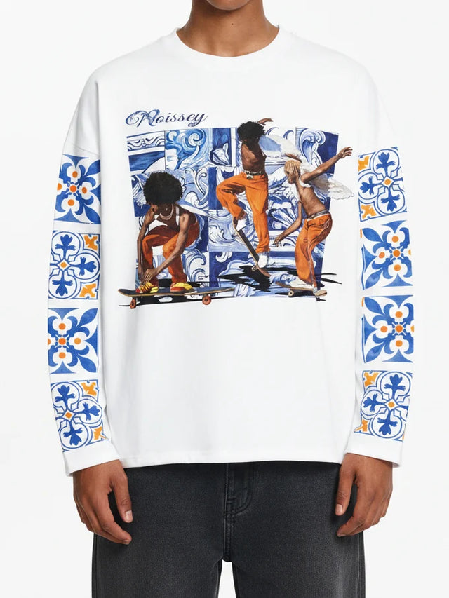 BLUE TILE SKATER LONG SLEEVE