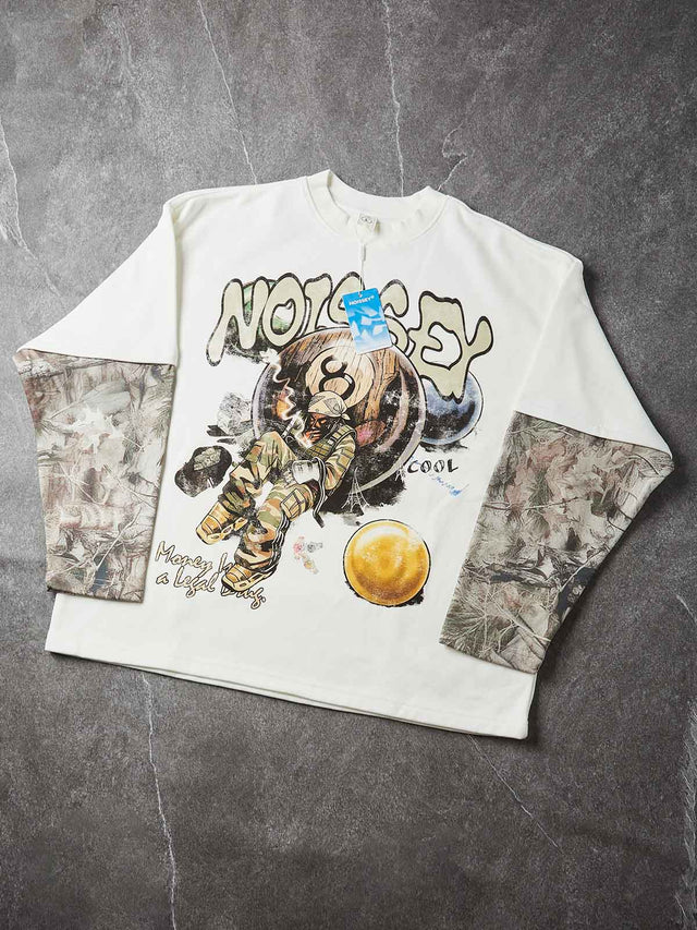 MONEY IS A LEGAL DRUG LONGSLEEVE WHITE CAMO