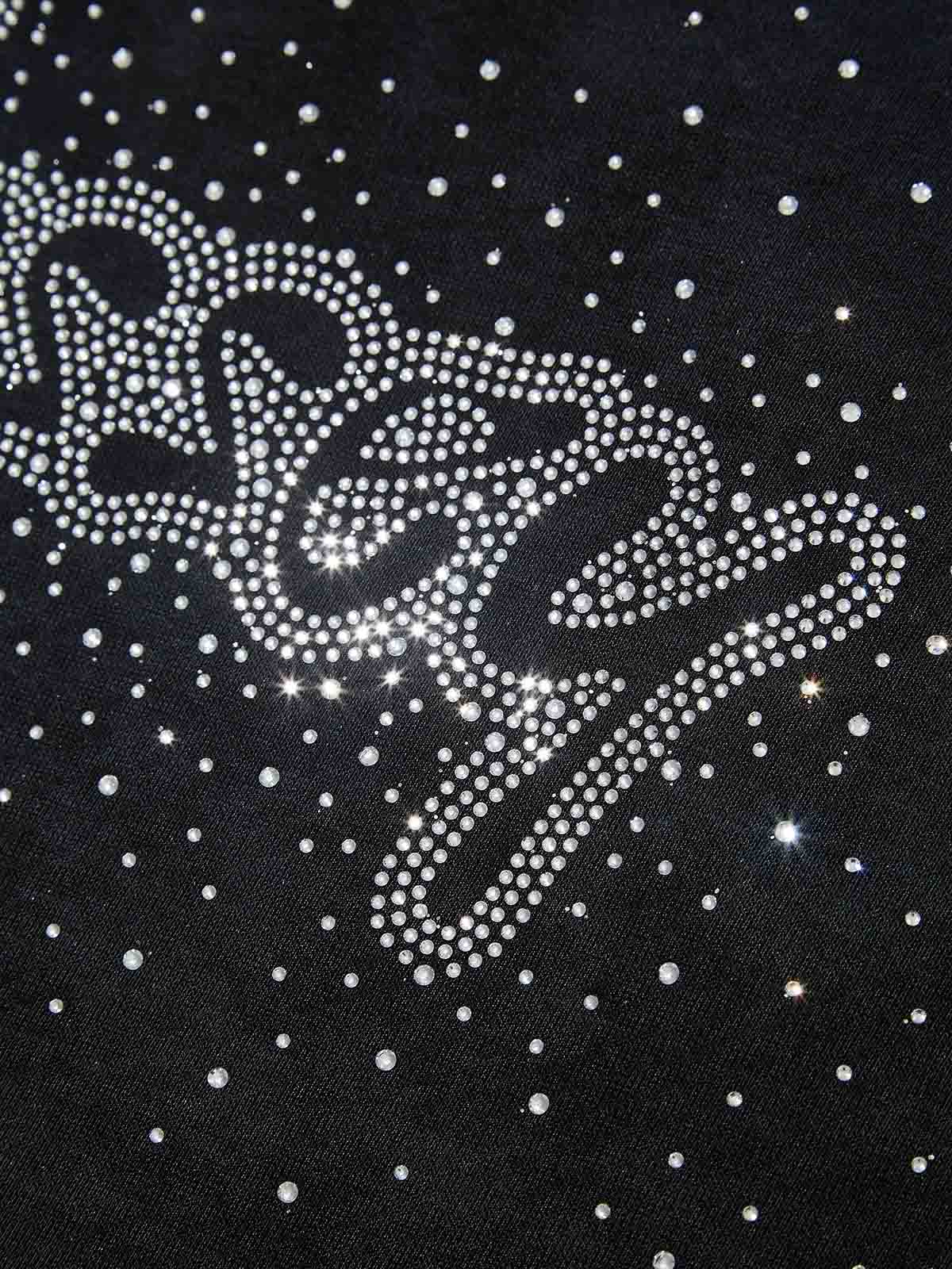 GLITTER LOGO HOODIE BLACK