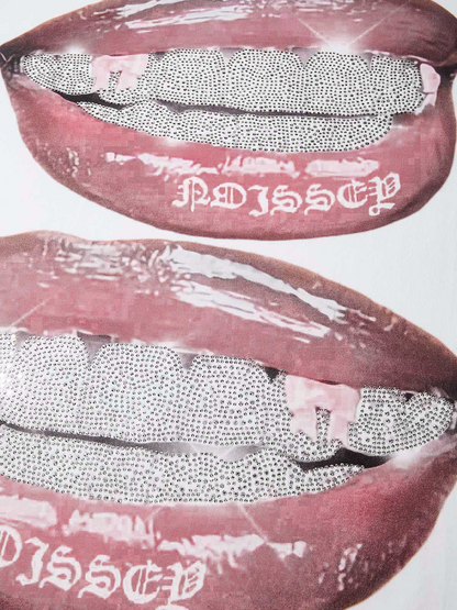 GLITTERING DIAMOND GRILLS T-SHIRT WHITE