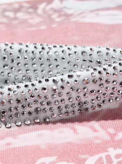 GLITTERING DIAMOND GRILLS T-SHIRT WHITE