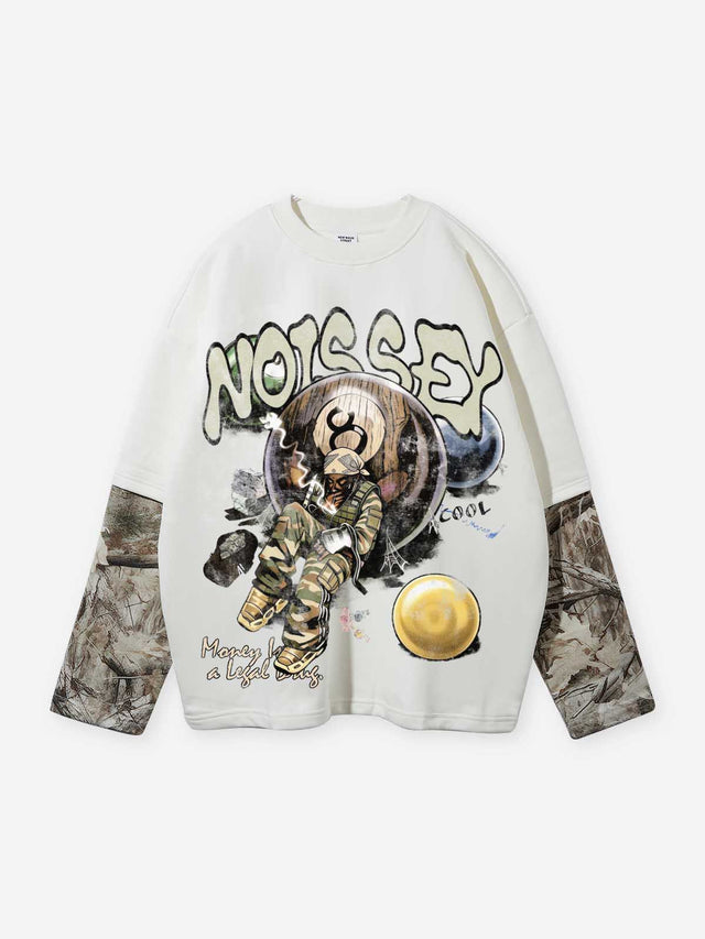 MONEY IS A LEGAL DRUG LONGSLEEVE WHITE CAMO