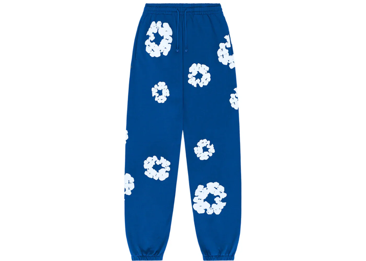 DENIM TEARS THE COTTON WREATH PANTS ROYAL BLUE