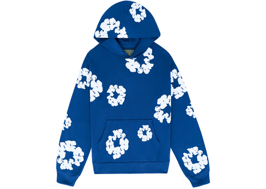 DENIM TEARS THE COTTON WREATH HOODIE ROYAL BLUE