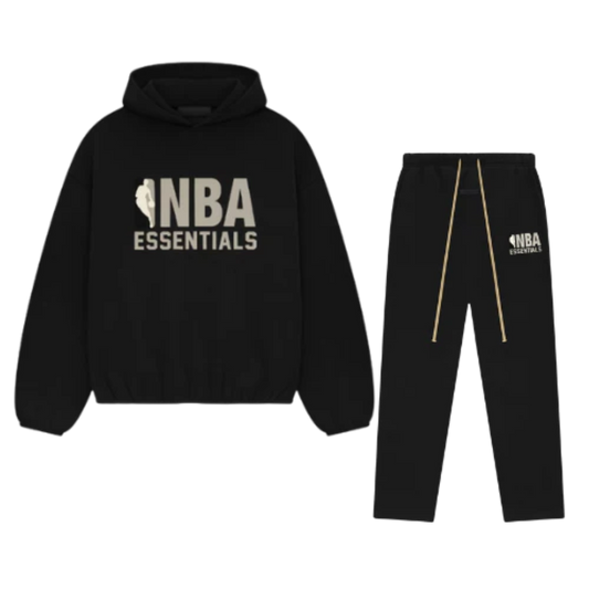 FEAR OF GOD ESSENTIALS NBA BLACK GREY FULL SET