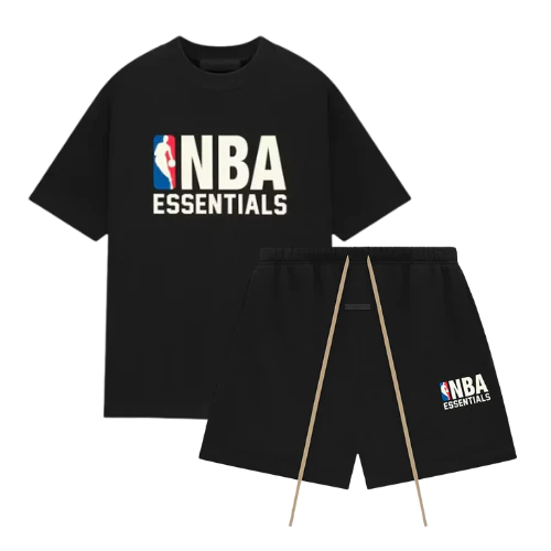 FEAR OF GOD ESSENTIALS NBA BLACK WHITE SUMMER SET