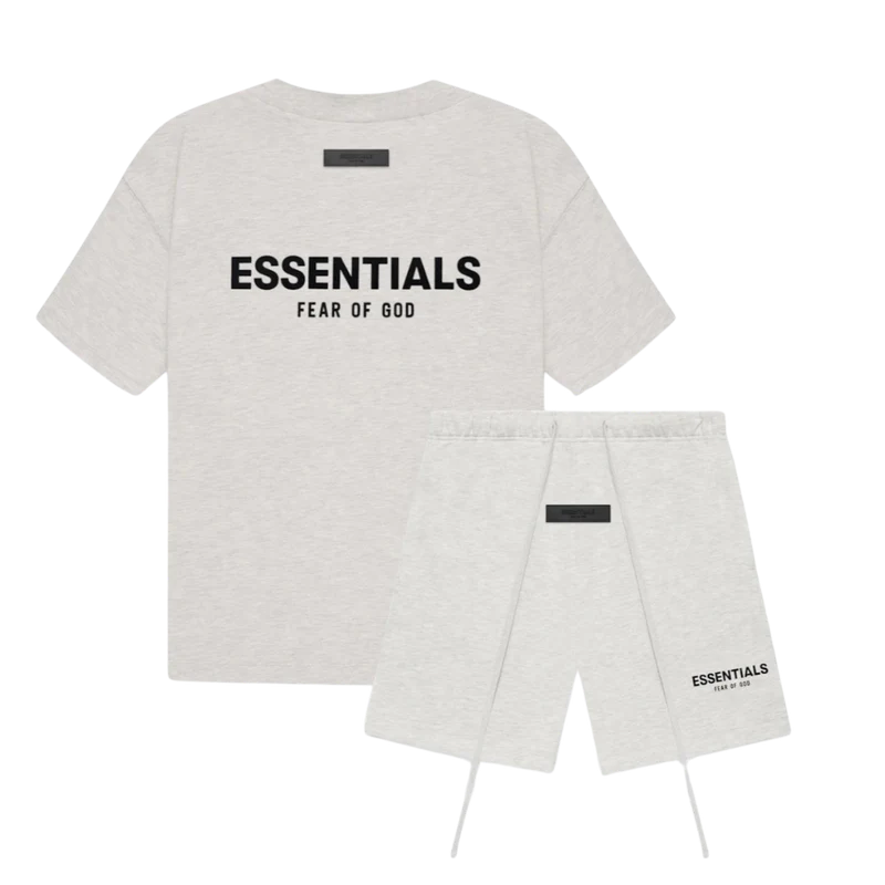 FEAR OF GOD ESSENTIALS LIGHT OATMEAL SHORTS
