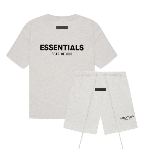 FEAR OF GOD ESSENTIALS LIGHT OATMEAL SHORTS
