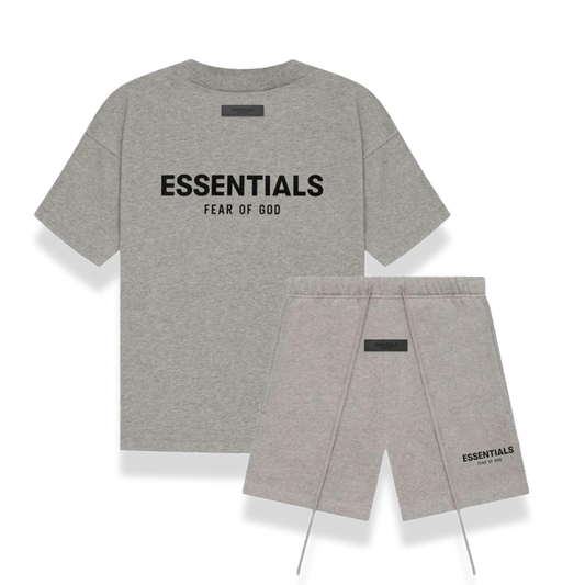 FEAR OF GOD ESSENTIALS DARK OATMEAL SHORTS