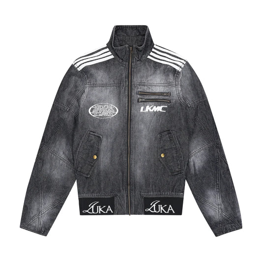LUKAMACHAIN DENIM JACKET BLACK