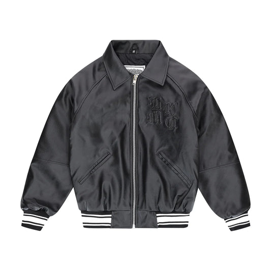 LUKAMACHAIN LEATHER JACKET BLACK