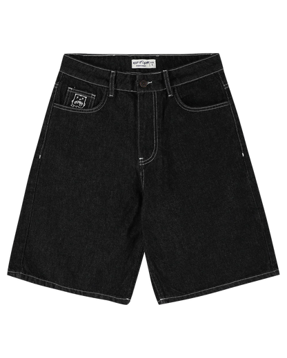 KEEP IT CLEAN LOOSE SHORT BLACK EMBROIDED