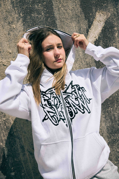 KEEP IT CLEAN STREETCODE FULL ZIPPER WHITE
