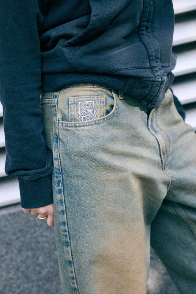 KEEP IT CLEAN LOOSE PANTS RUSTY INDIGO