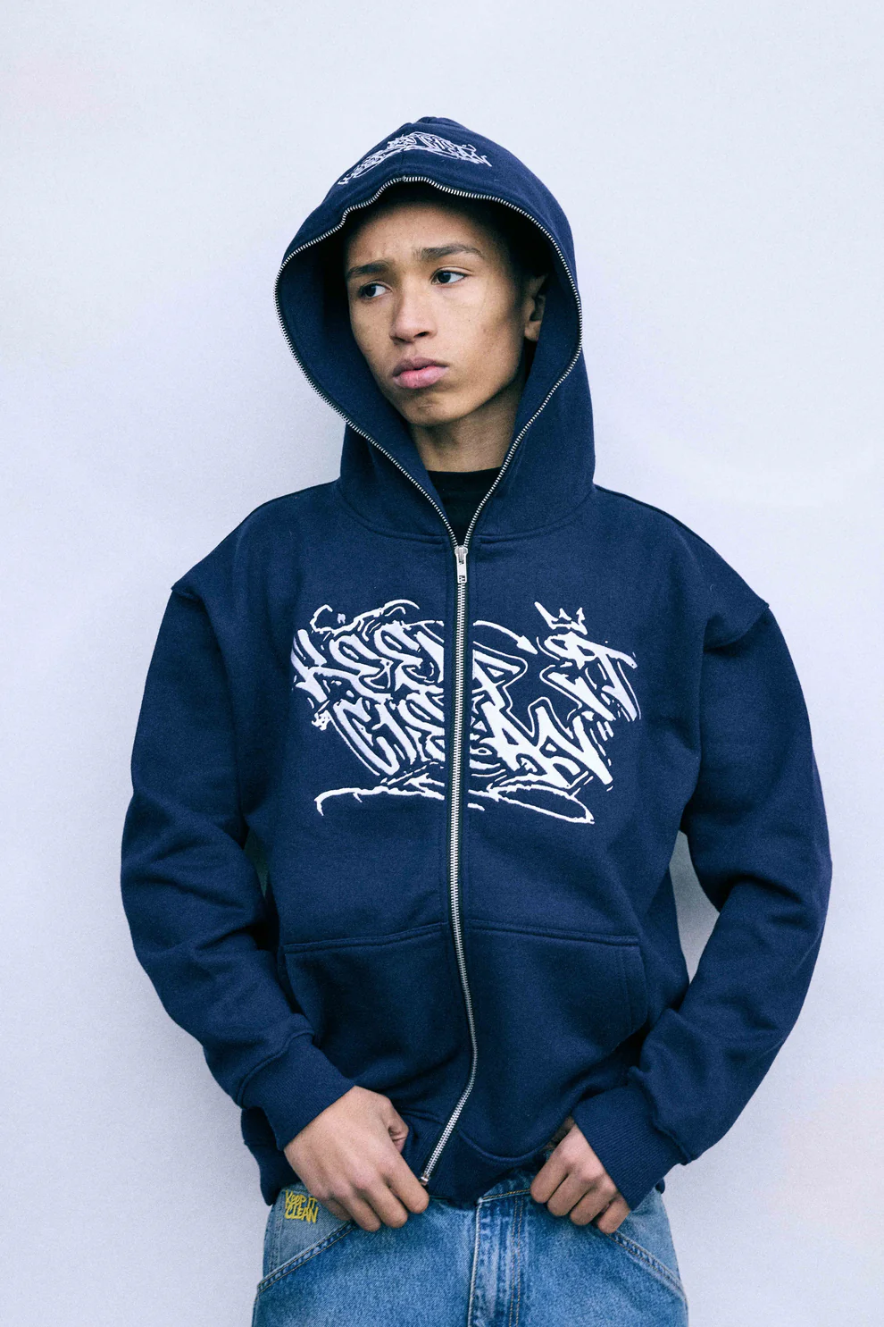 KEEP IT CLEAN SIXT SENSE FULL ZIPPER NAVY