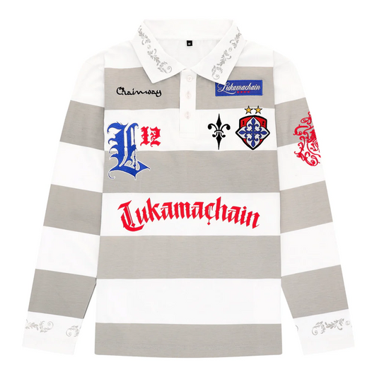 LUKAMACHAIN LONG SLEEVE POLO GREY