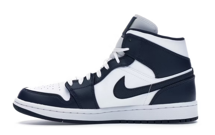 JORDAN 1 MID WHITE METALLIC GOLD OBSIDIAN