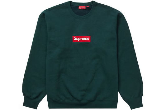 SUPREME BOX LOGO CREWNECK DARK PINE