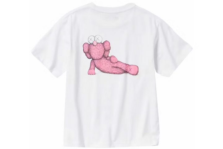 KAWS x UNIQLO WHITE PINK TEE