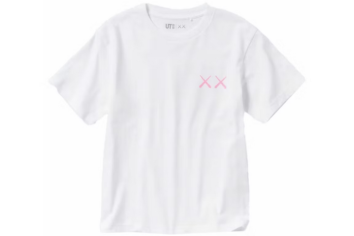 KAWS x UNIQLO WHITE PINK TEE