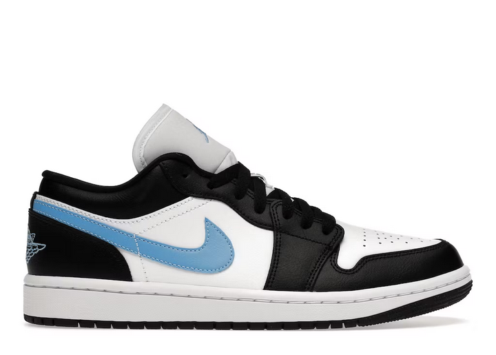 JORDAN 1 LOW BLACK UNIVERSITY BLUE WHITE