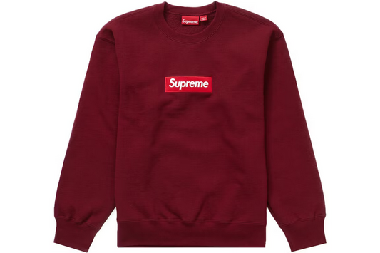 SUPREME BOX LOGO CREWNECK CARDINAL