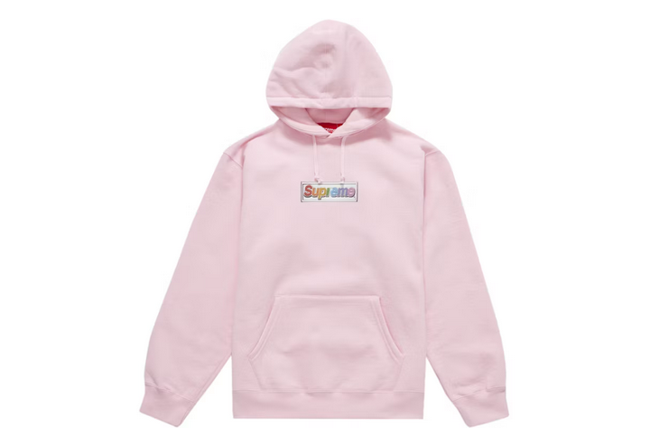 SUPREME BLING BOX LOGO HOODIE PINK