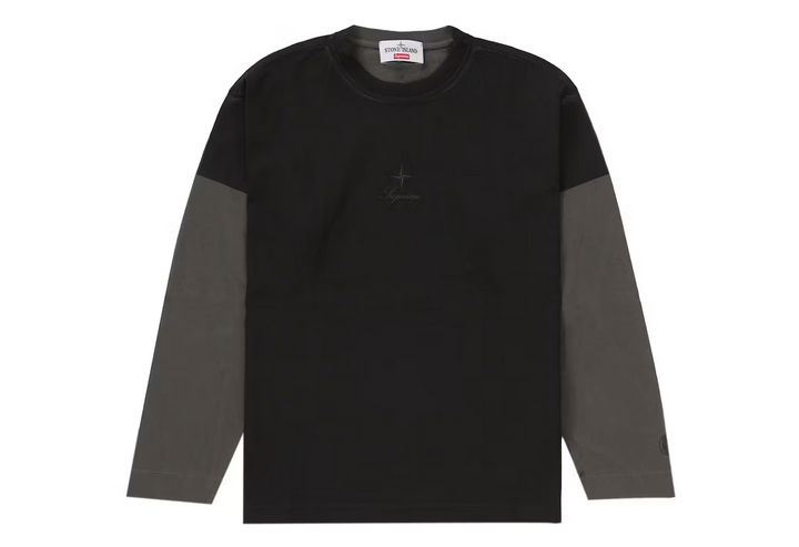 SUPREME X STONE ISLAND BLACK LONGSLEEVE