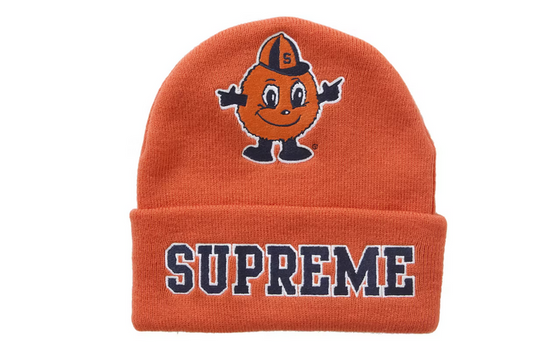 SUPREME MITCHELL & NESS NCAA BEANIE ORANGE