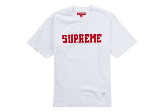 SUPREME TWILL APPLIQUE TEE WHITE