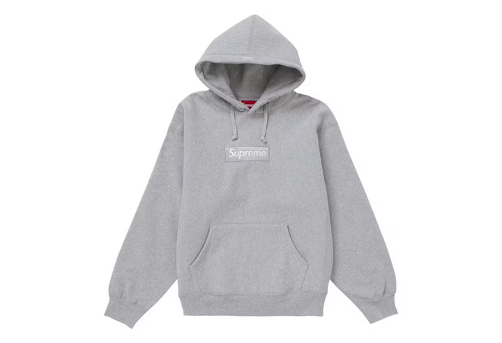 SUPREME BOX LOGO HOODIE GREY FW24