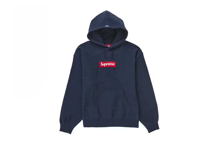 SUPREME BOX LOGO HOODIE NAVY FW24