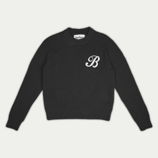 BUCHAN "B" KNIT DARK GREY SWEATER