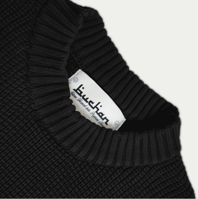 BUCHAN "B" KNIT DARK GREY SWEATER